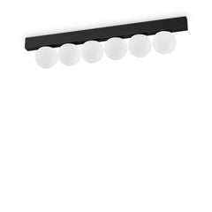 Plafonnier Ping Pong noir, verre (313290)