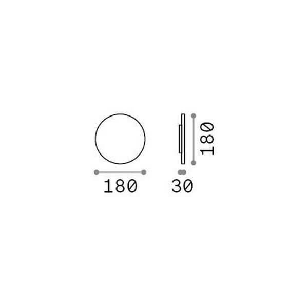 Applique extérieure Punto marron, Ø 18 cm