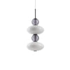 Suspension Lumiere blanche, verre, H 68,7 cm