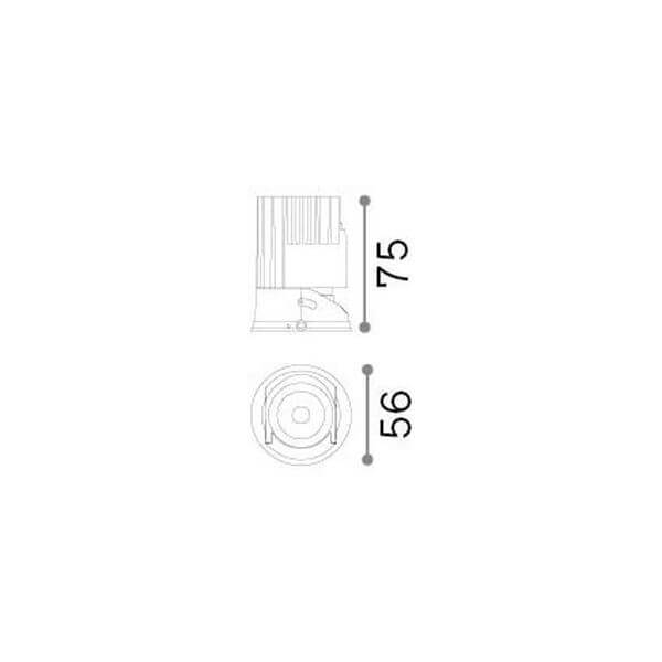 Spot encastrable Zeus gris, Ø 5,6 cm (324814)