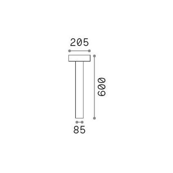 Lampadaire extérieur Tesla 4 lumières noir (326917)