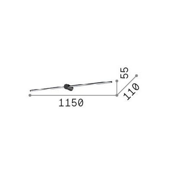 Applique murale Filo blanche, L 115 cm