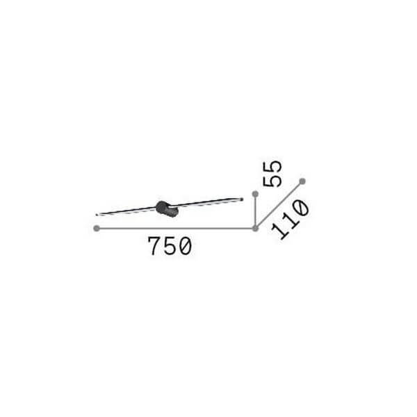 Luminaire extérieur | Filo Laiton L 75 cm