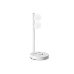 Lampe à poser Ping Pong blanche, verre