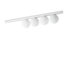 Plafonnier Binomio 4 lumières blanc, verre