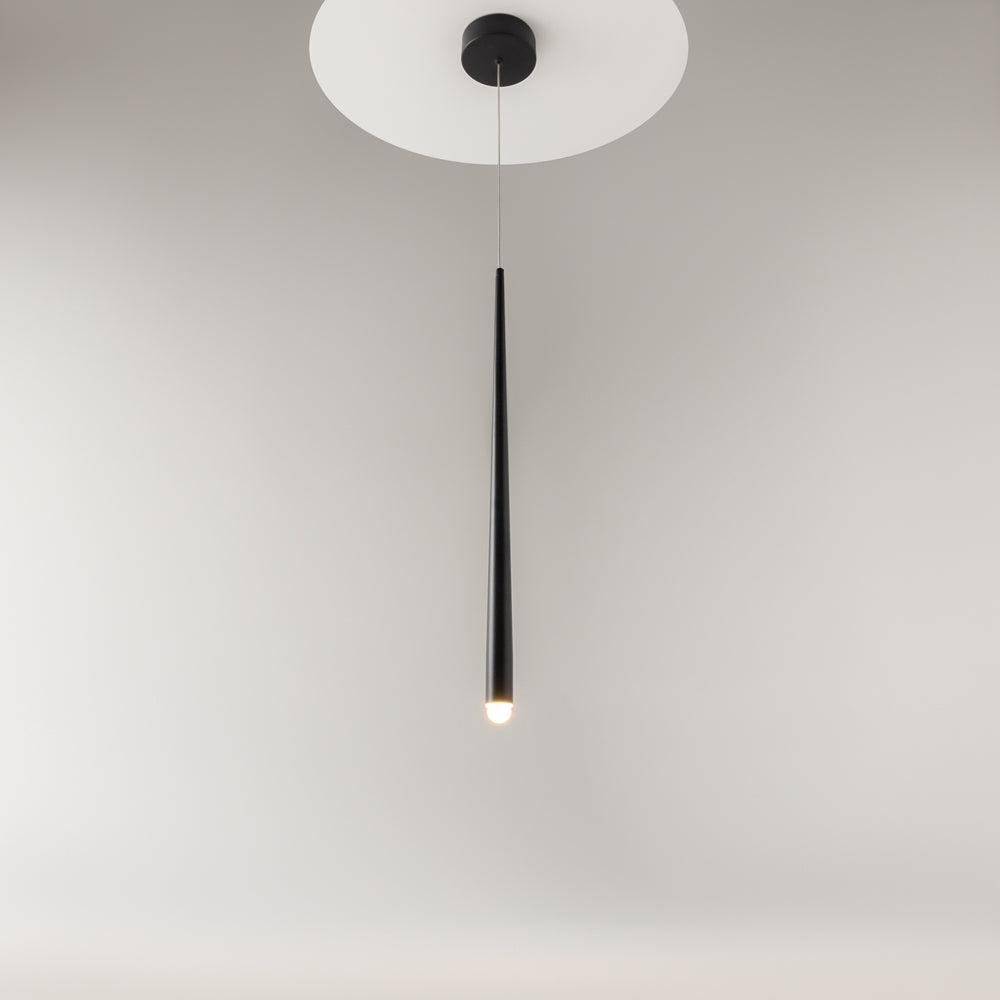Black cascade pendant light