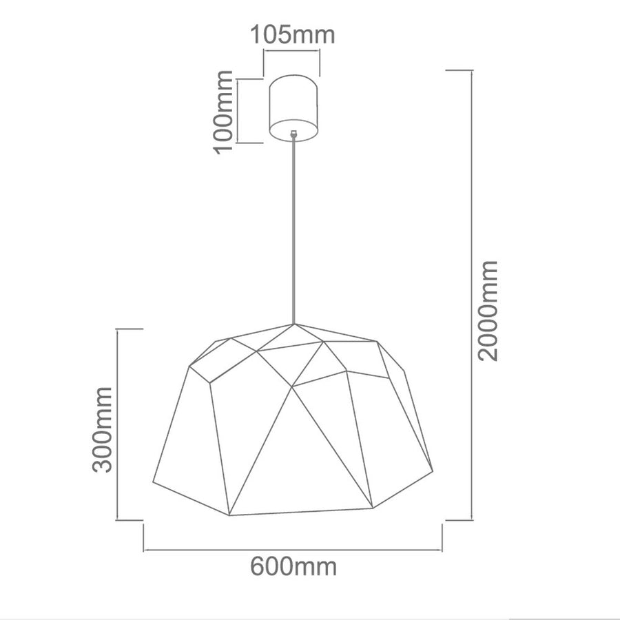 Suspension Iseo M blanche