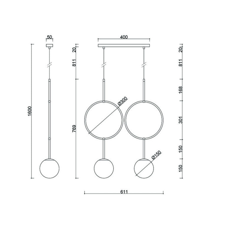 Suspension luminaire ISUULLA B IP44