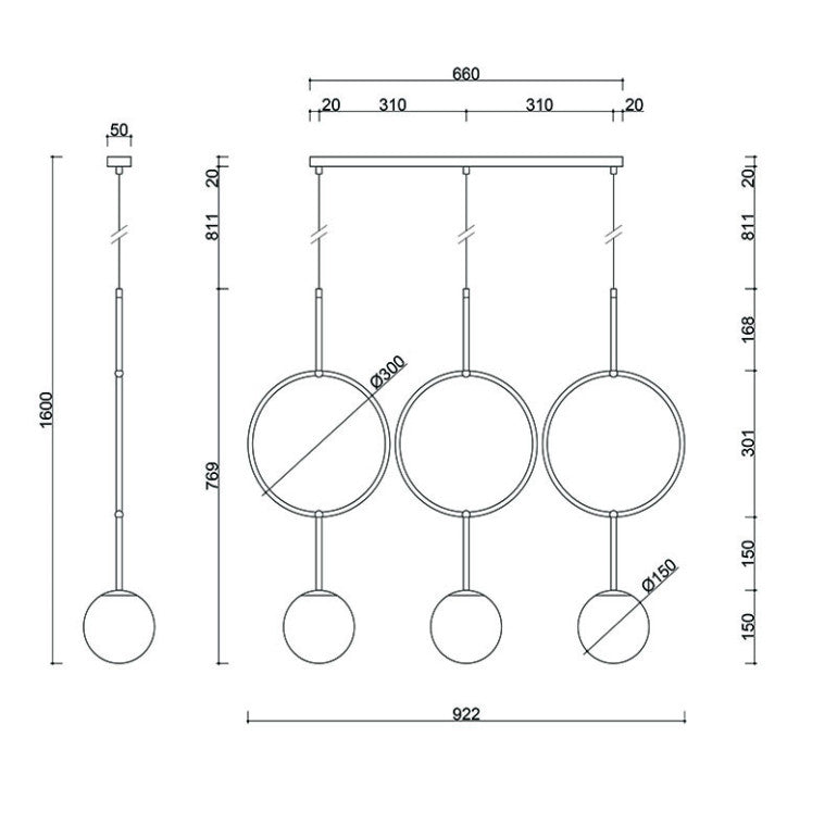 Suspension luminaire ISUULLA C P 15 cm