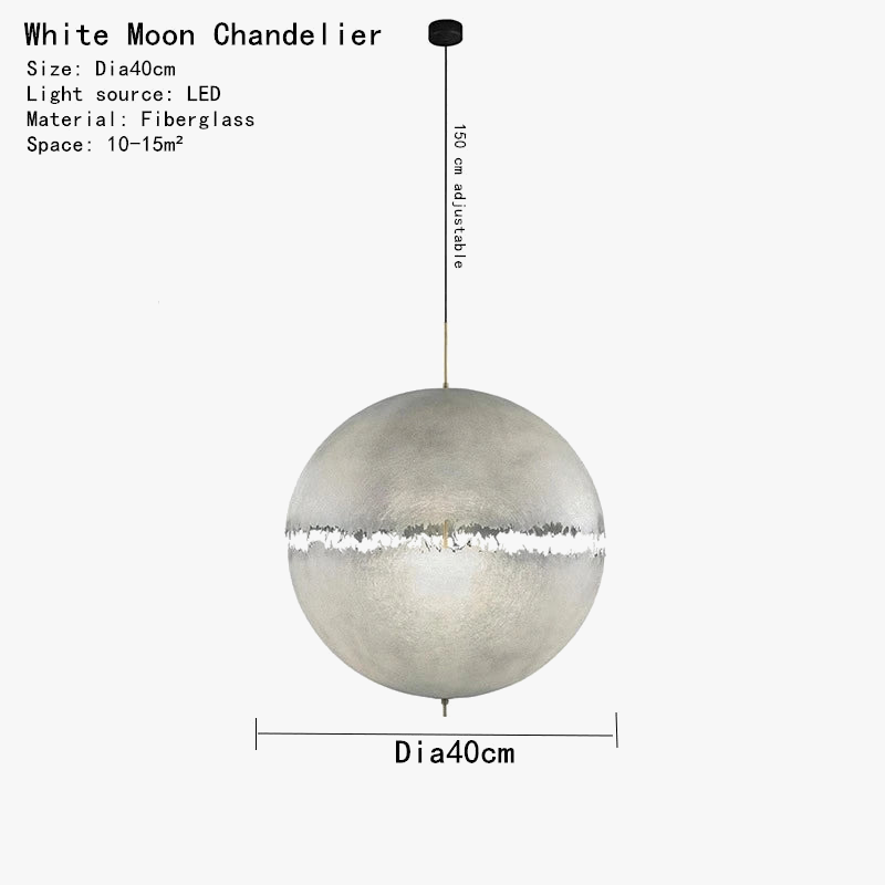 Schéma technique du modèle diamètre 40 cm avec câble réglable de 150 cm