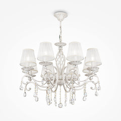 White bedroom chandelier