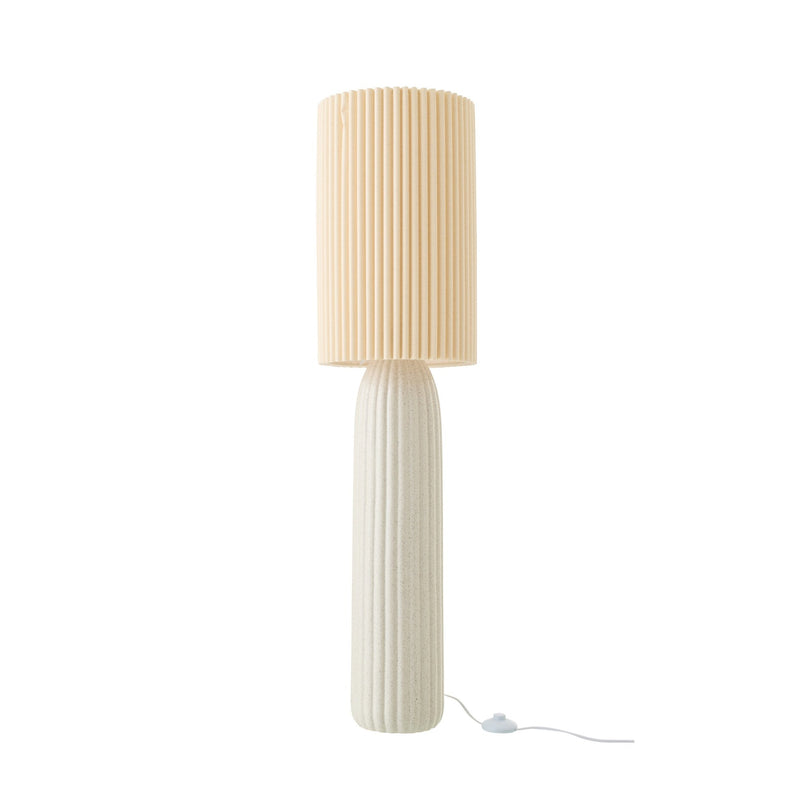 Lampadaire Esmée en céramique blanc cassé, grand modèle