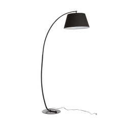 Lampadaire arc en métal noir