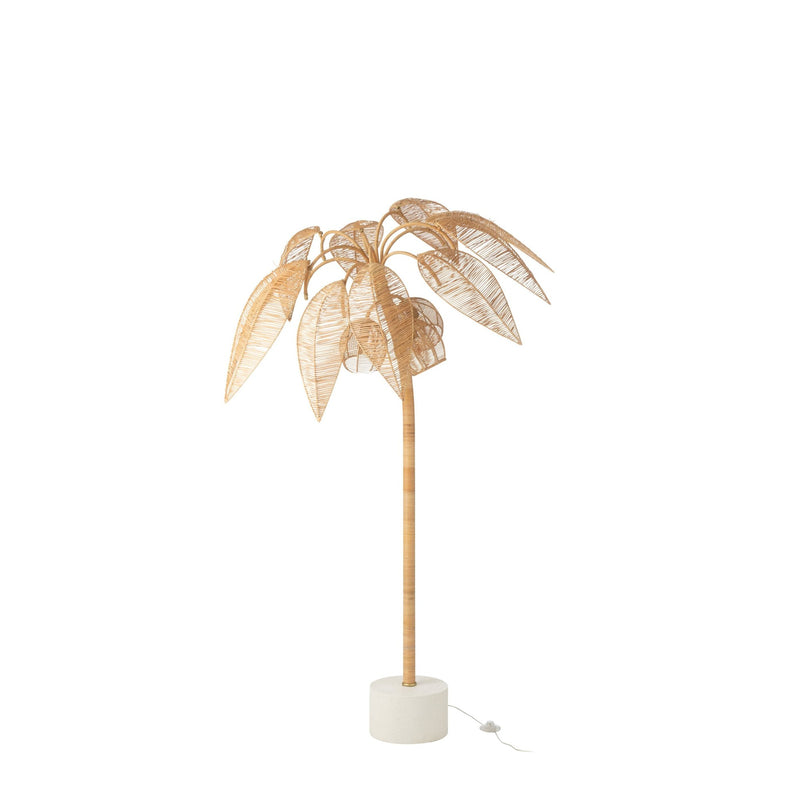 Lampadaire cocotier en canne à sucre naturelle