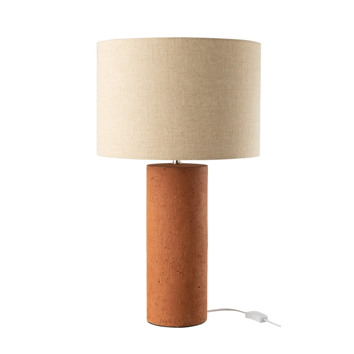 Lampe à poser Isla en terre cuite rouille