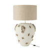 Lampe à poser Jilly en terre cuite blanc et marron
