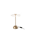 Lampe à poser LED fleur en métal doré, petit modèle