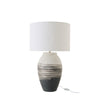 Lampe à poser Rolph en céramique noir et beige