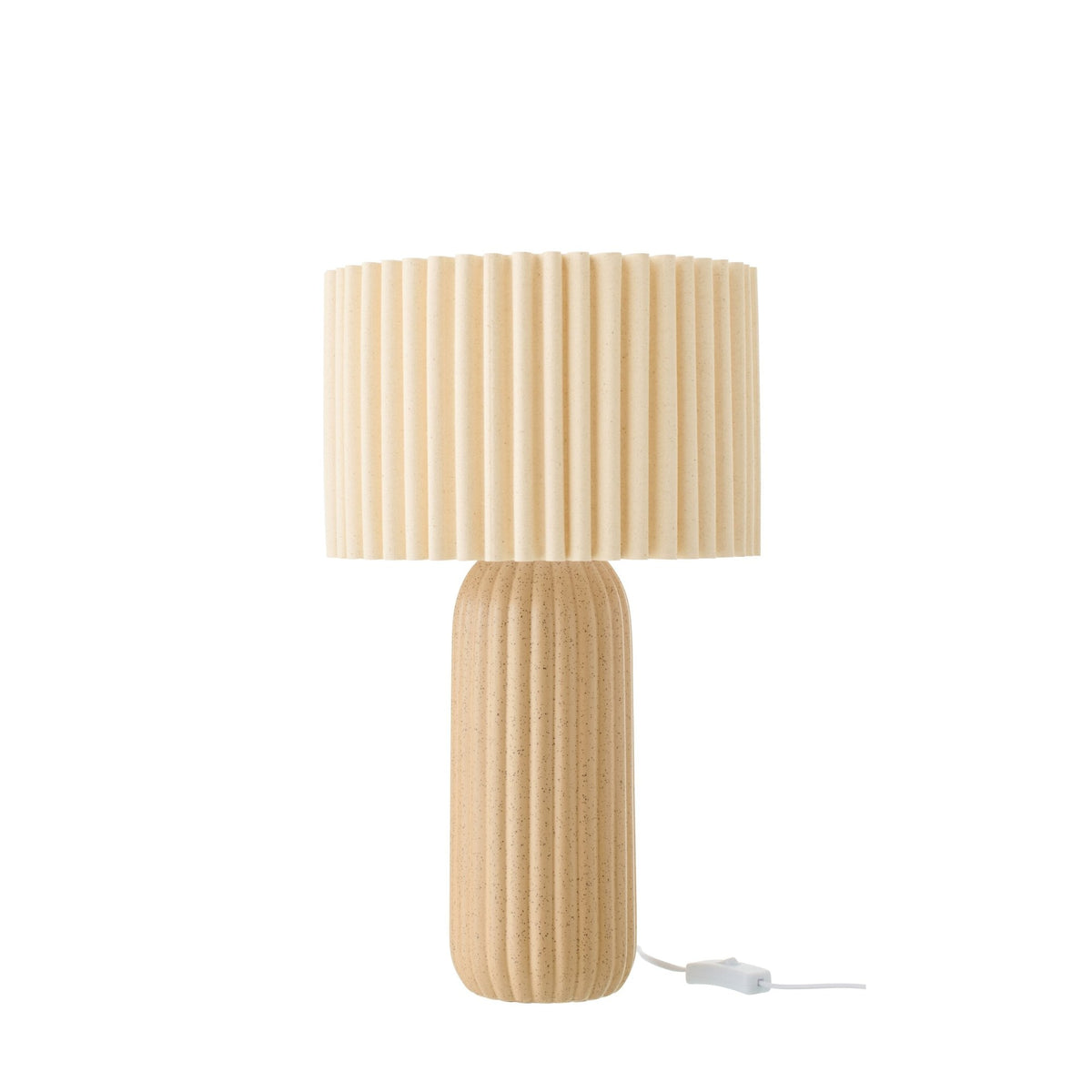 Lampe à poser Ruth en céramique camel, petit modèle