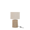 Lampe à poser en béton tressé et coton naturel, petit modèle