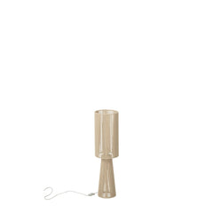 Lampe à poser en corde de tissu grège, petit modèle