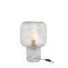 Lampe à poser en verre strié, H 42 cm