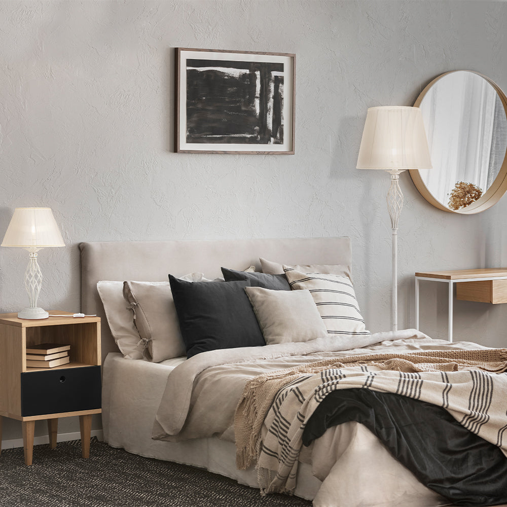 Grace white floor lamp