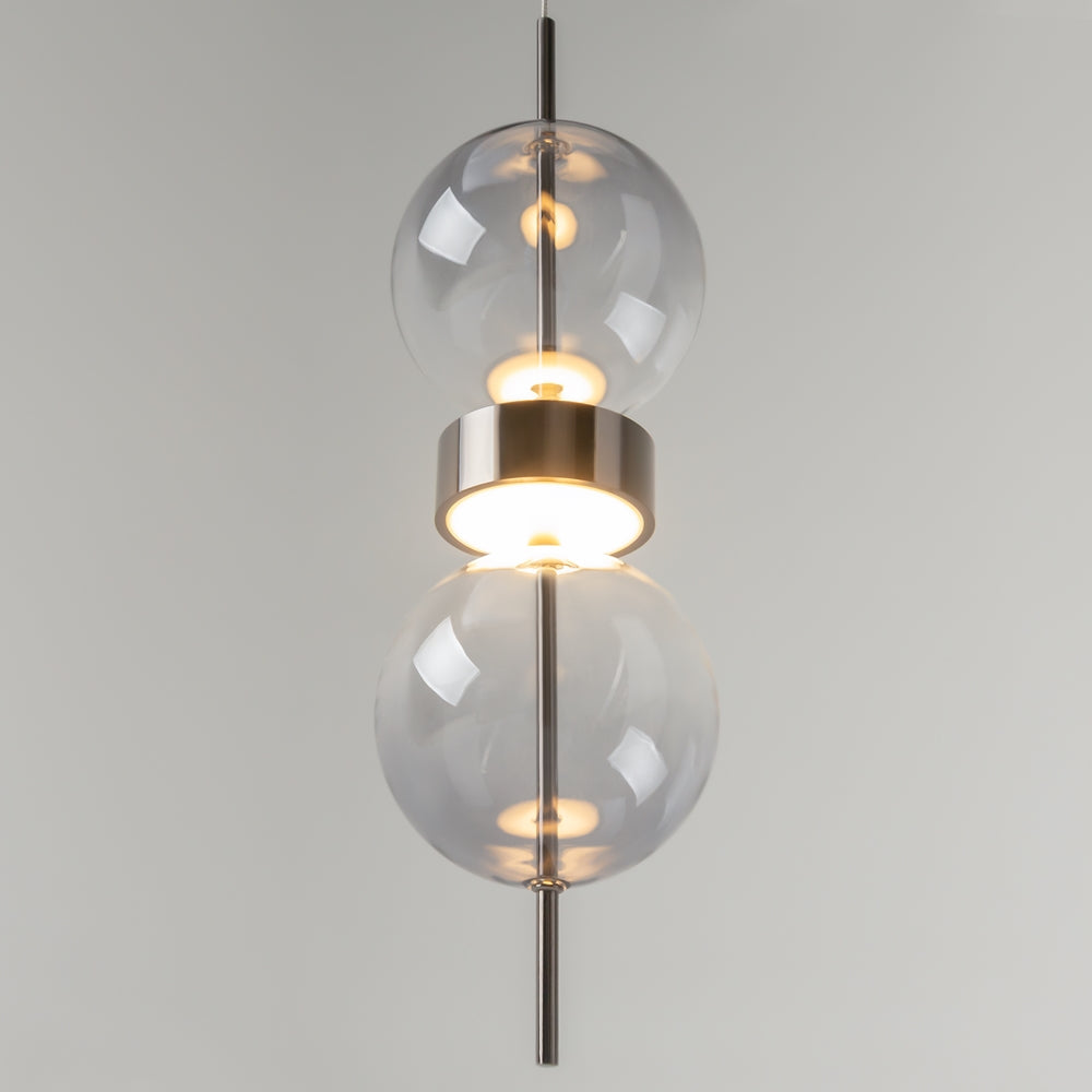 Double Moon Suspension luminaire noir
