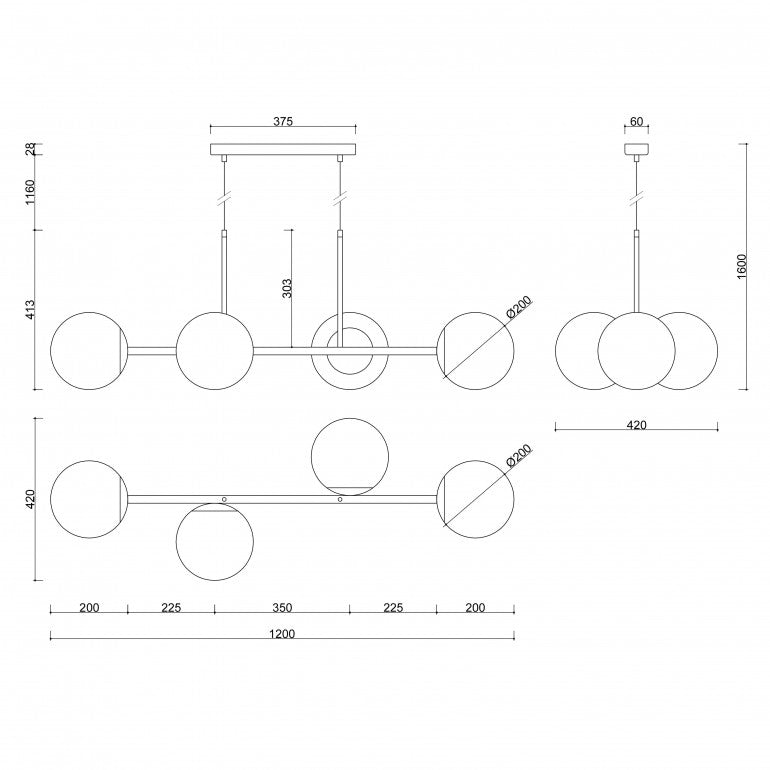 Suspension luminaire KOP E