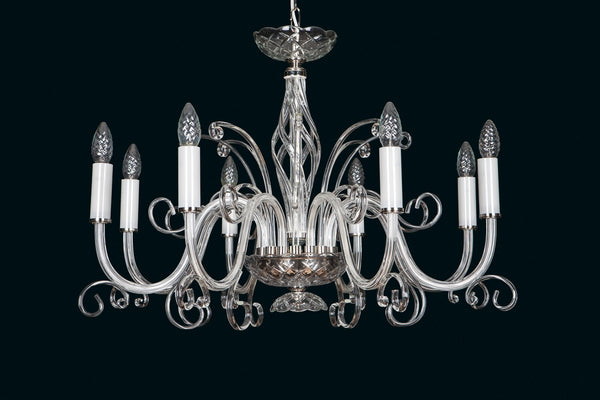 EL416800 transparent glass chandelier