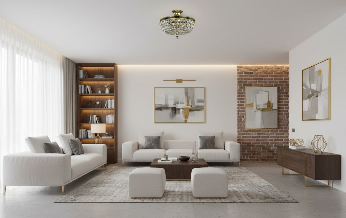 Plafonnier en cristal L211CLN