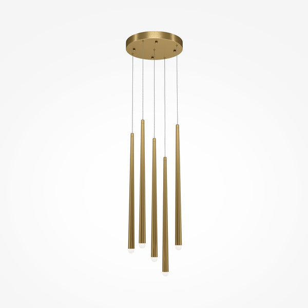 Cascade gold pendant light