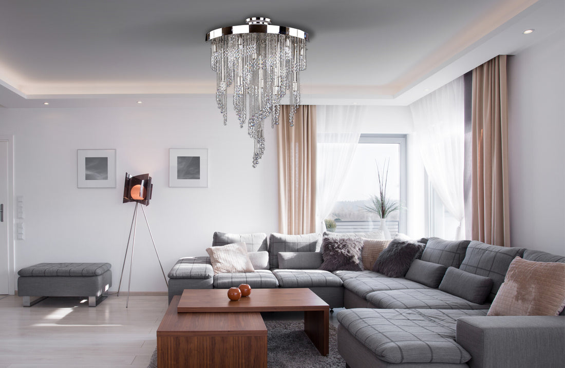 L435CLN spiral crystal pendant light