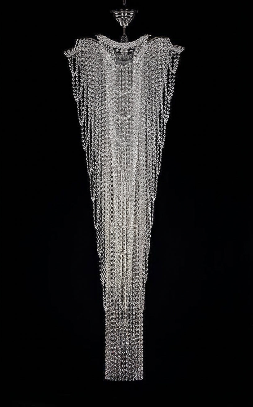 L445CLN crystal spiral pendant light