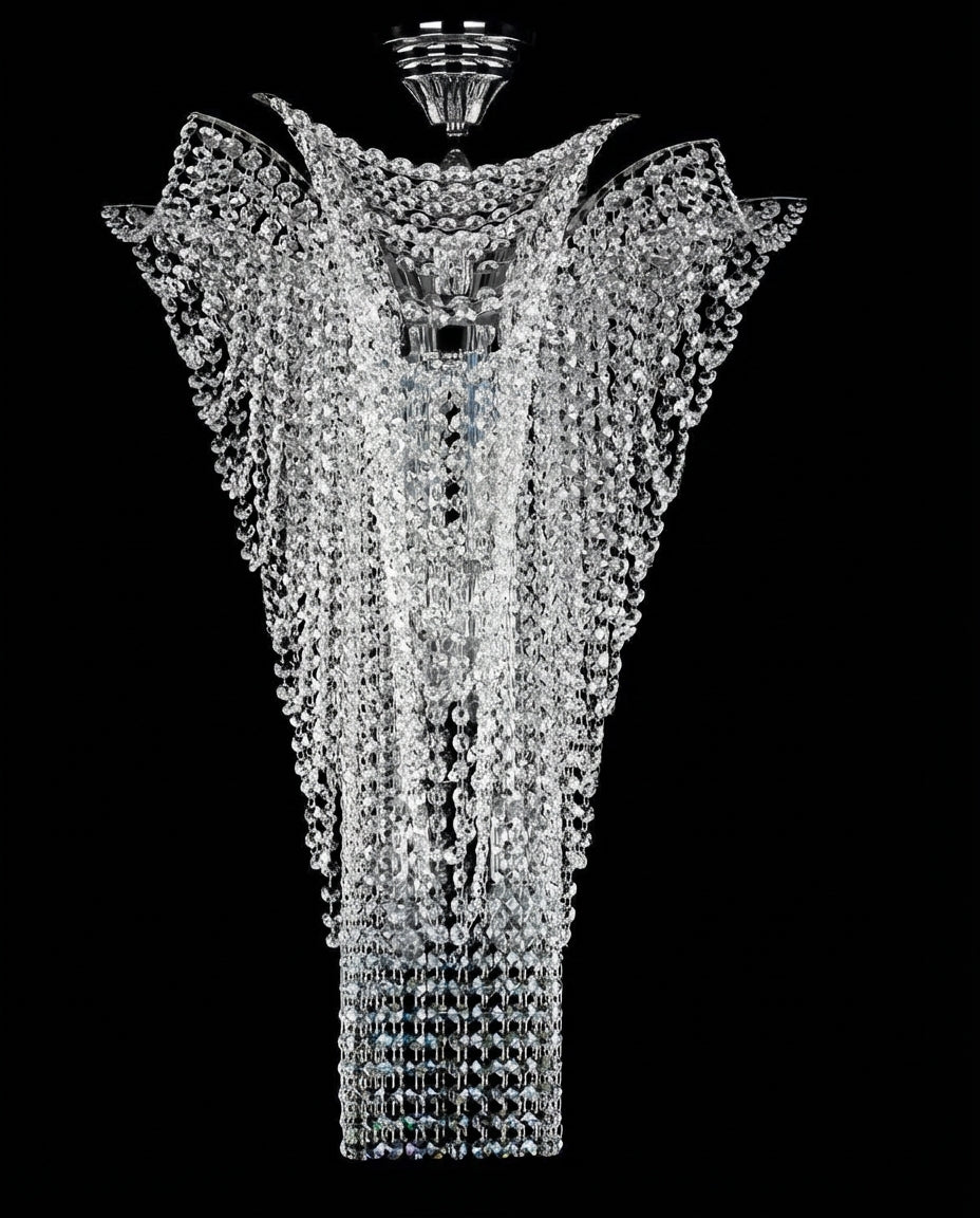 Spiral crystal pendant light L446CLN