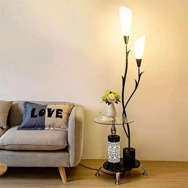 Flower Lampshade Floor Lamp | Floral Elegance