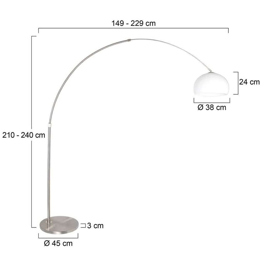 Lampadaire Arc Blanc | Gyna - Designix Lampadaire