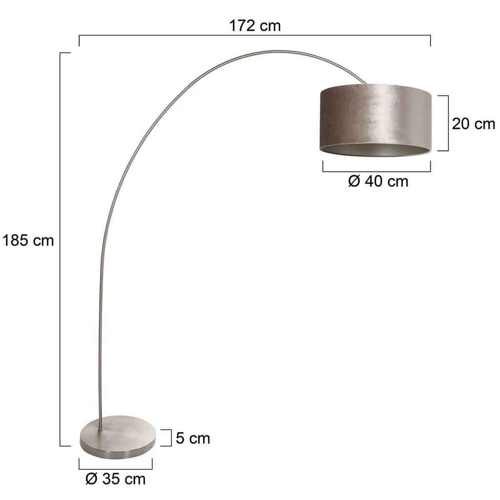 Lampadaire Arqué Luxueux | Ryla - Designix Abat - jour