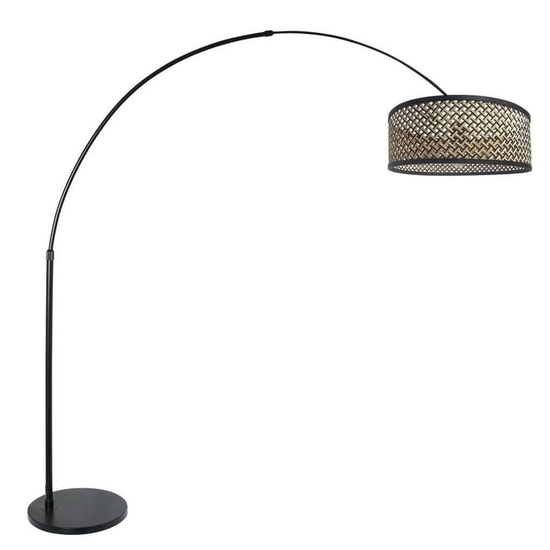 Natural Black Bamboo Floor Lamp | Zyla