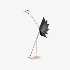 Gold tube floor lamp | Nessa