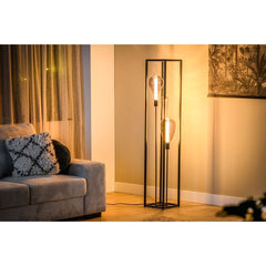 3-Light Black Metal Floor Lamp | Kasbah