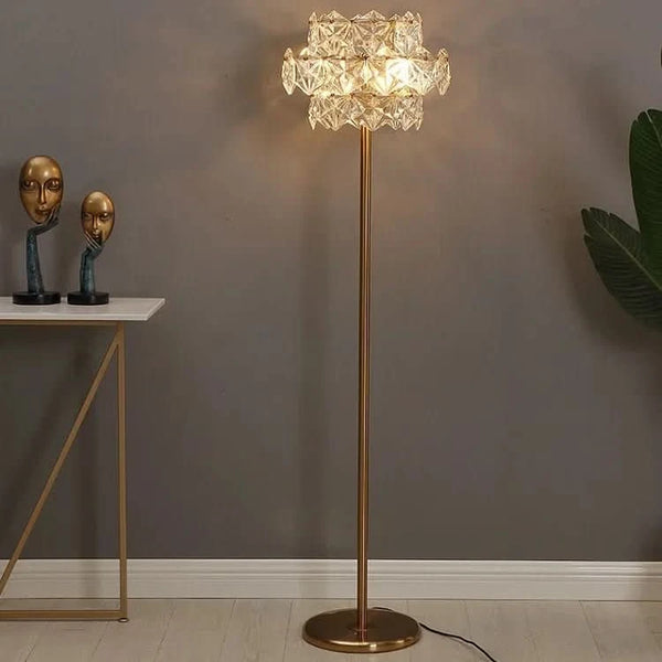 Luxury Crystal Snowflake Floor Lamp | Iona