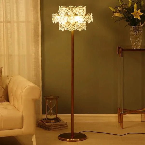 Luxury Crystal Snowflake Floor Lamp | Iona