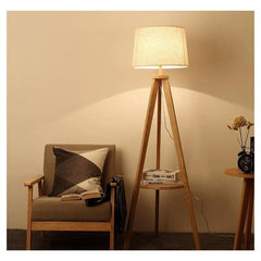 Wooden LED floor lamps