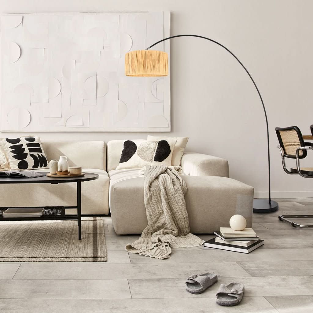 Beige Yellow Arched Lamp | Wing