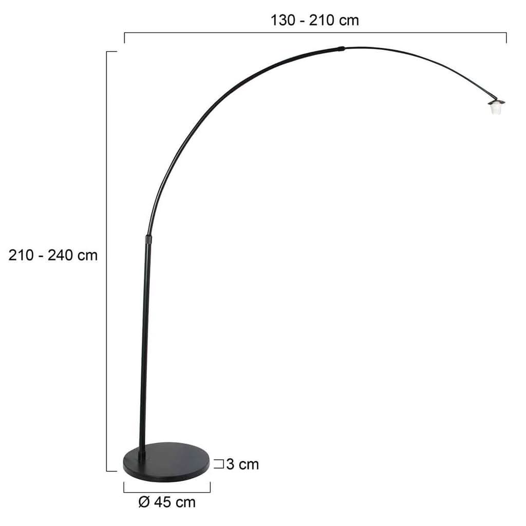 Lampe Arquée Élégante Noir | Byla - Designix Abat - jour