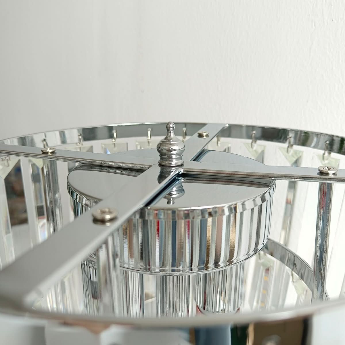 Lampe Chic de Salon | Éclat Cristallin - Designix Lampe de chevet Gris Fumé