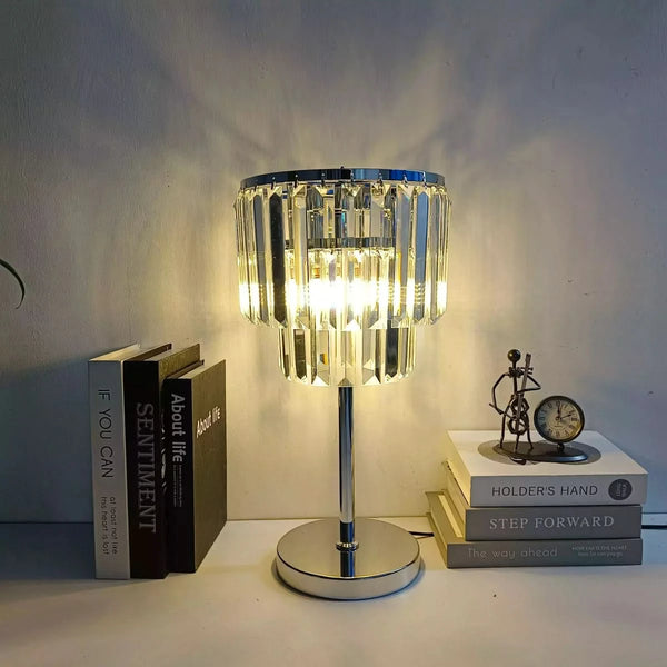 Chic Living Room Lamp | Crystalline Radiance