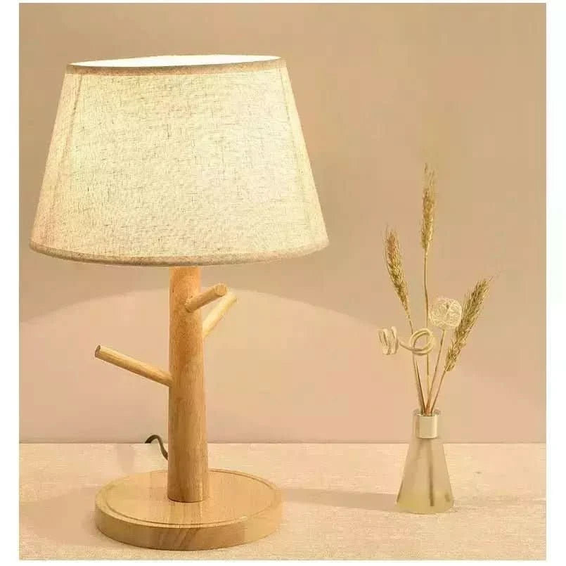 Wooden Bedside Lamp | Refined Radiance