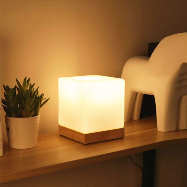 Square Bedside Night Lamp | Soft Lighting